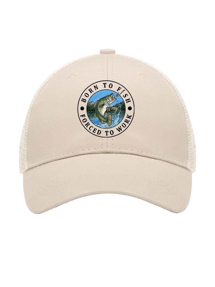Born to Fish Mesh Velcro Hat