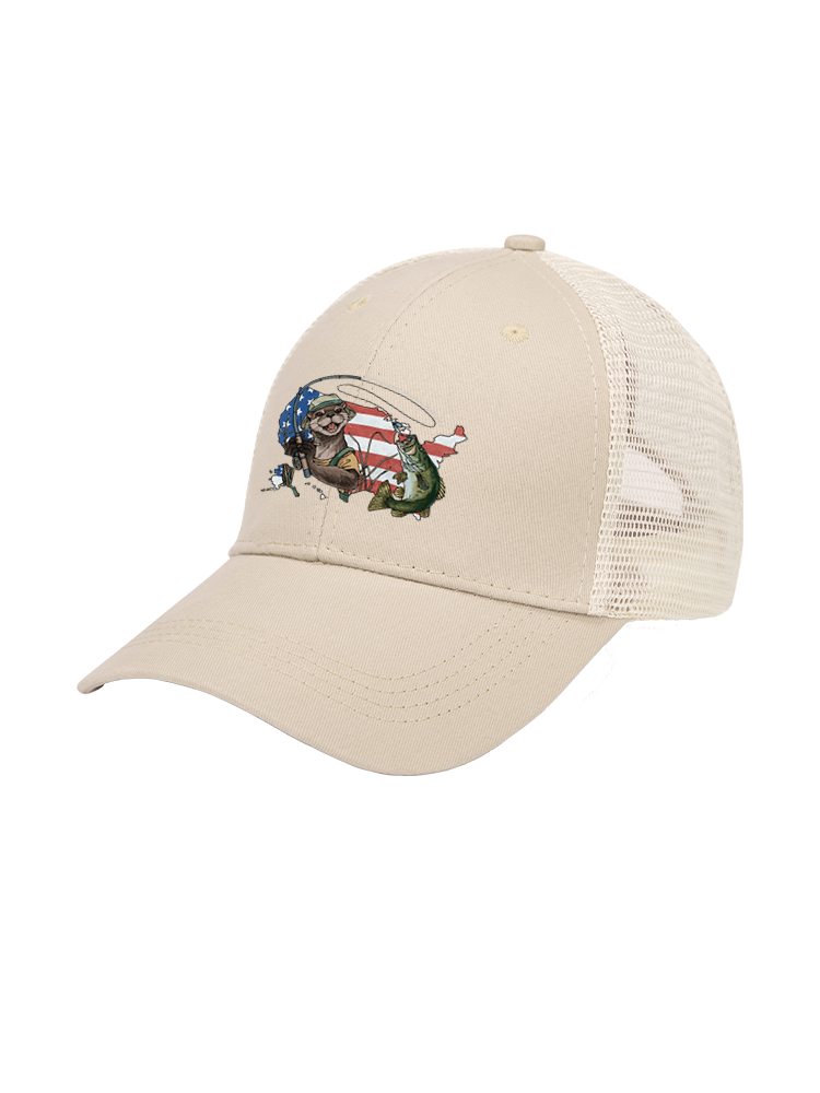 Otter vs Bass Mesh Velcro Hat