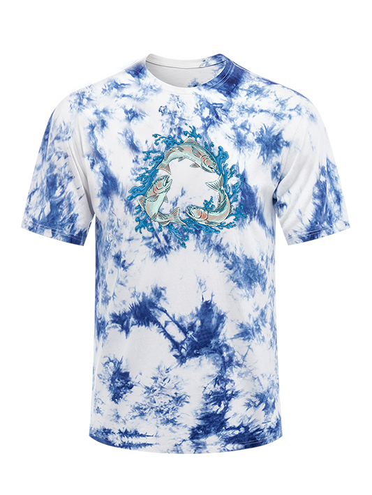 Salmon Harmony Waters Tie Dye Tee