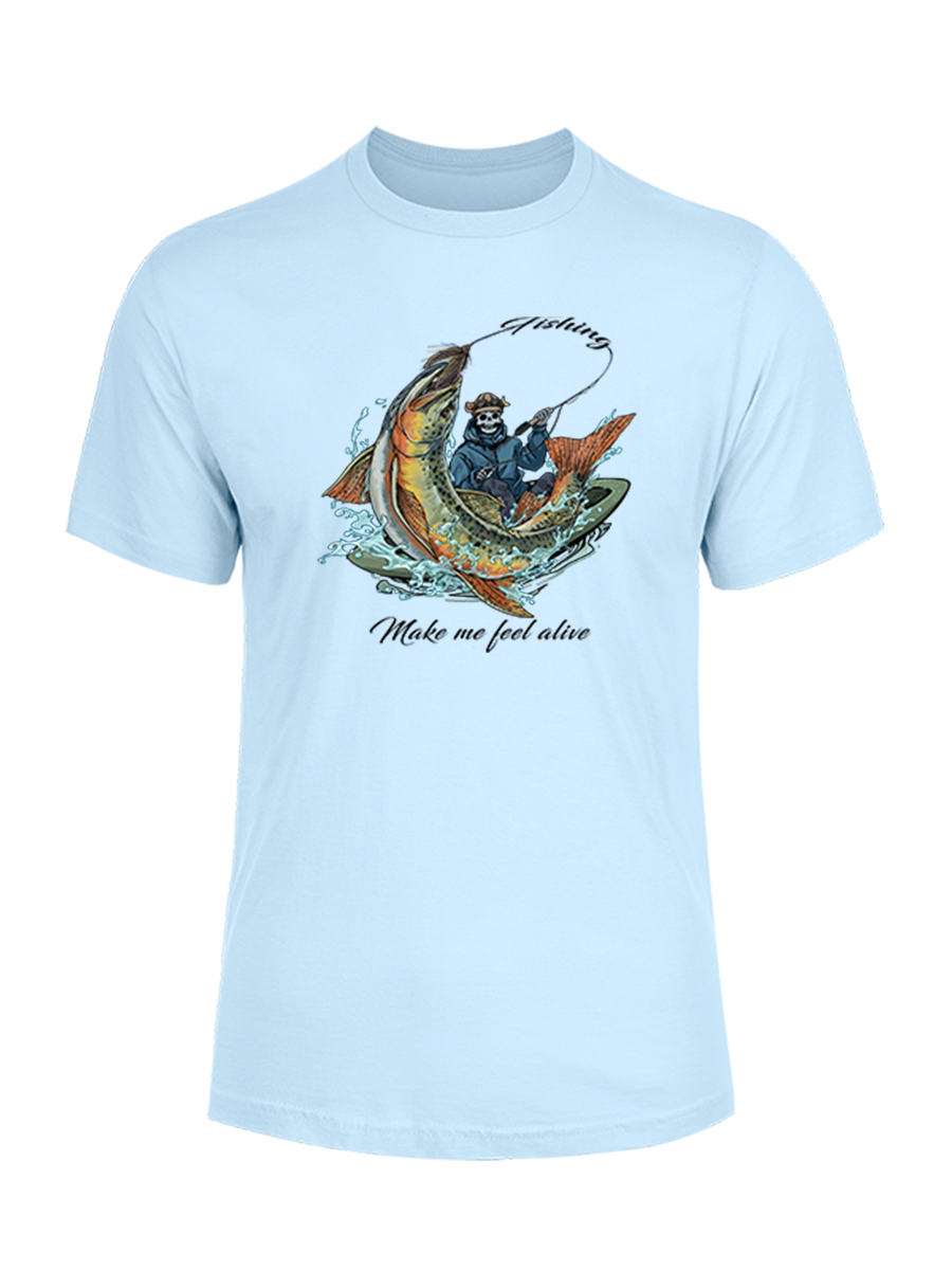 Fishing Make Me Feel Alive Unisex Cotton Tee