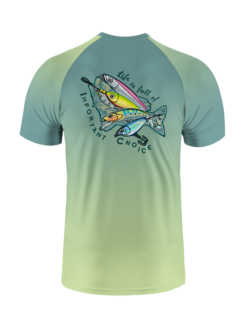 Clear Lake Bass Lures Gradient Fishing Tee