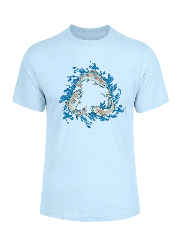 Salmon Harmony Waters Unisex Cotton Tee