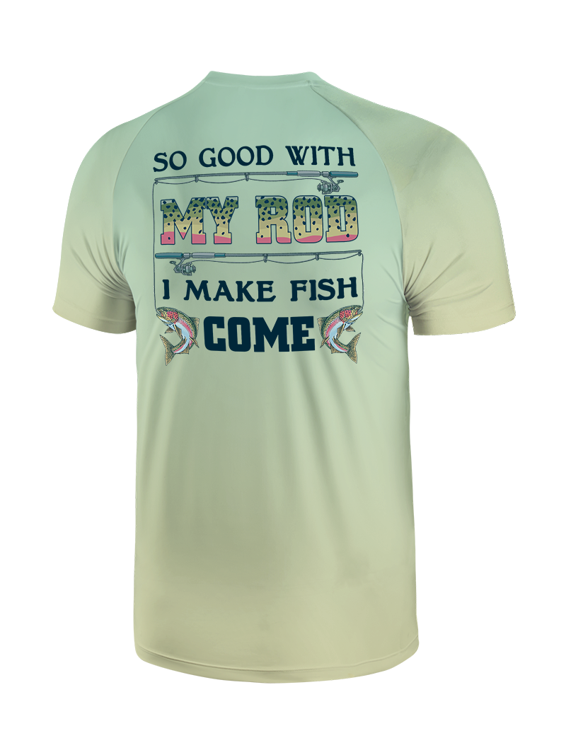 Reel Mastery and Trout Gradient Fishing Tee