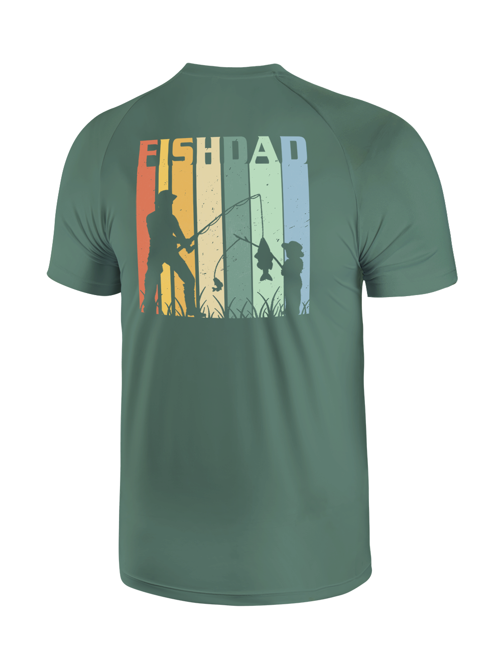 Fish Dad's Rainbow Catch UPF Tee
