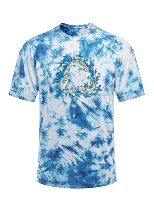Salmon Harmony Waters Tie Dye Tee