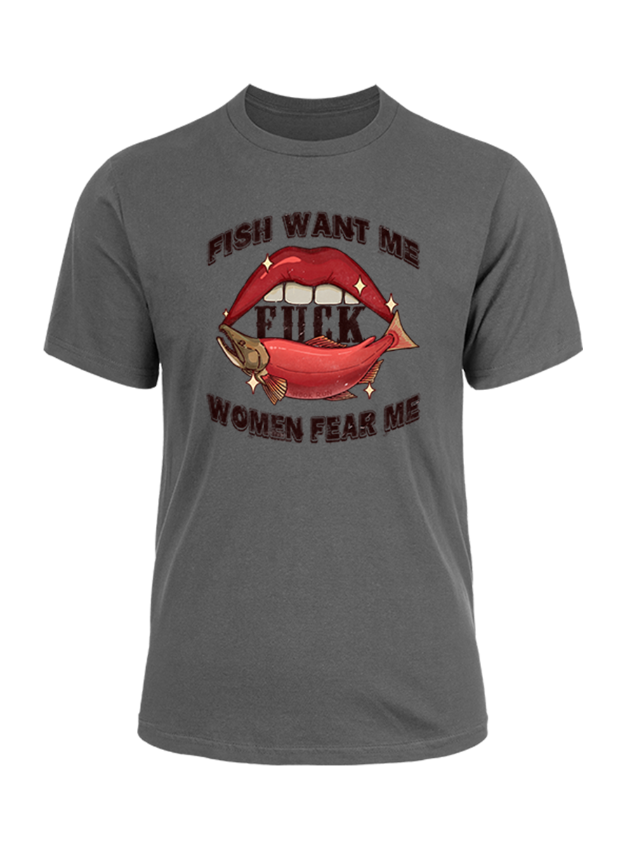 Fish Want Me Women Fear Me Unisex Cotton Tee