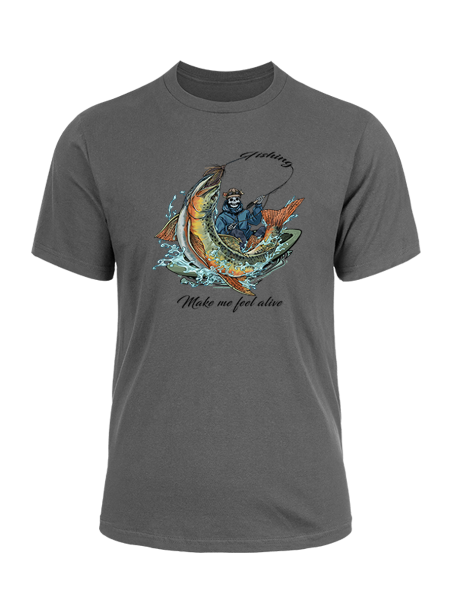 Fishing Make Me Feel Alive Unisex Cotton Tee