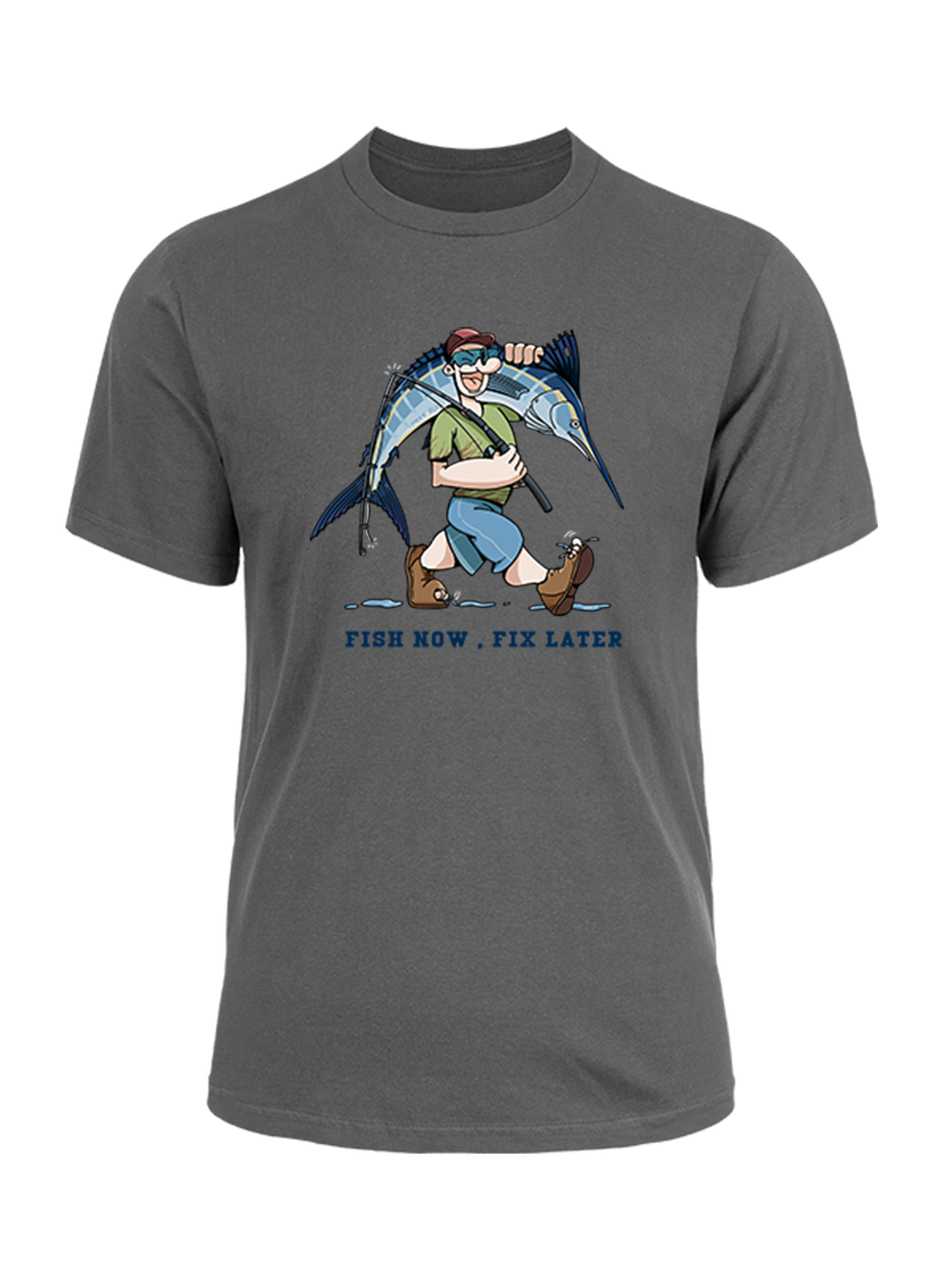 Fishing is the First Rule Unisex Cotton Tee