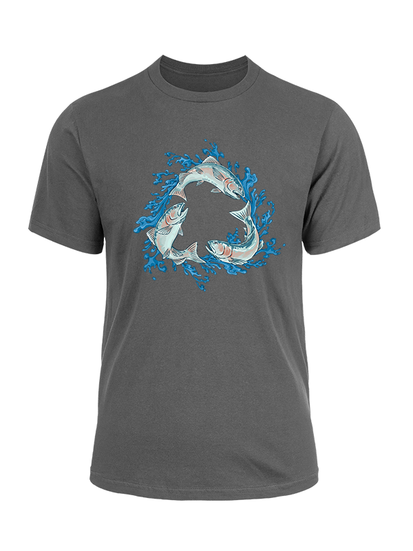 Salmon Harmony Waters Unisex Cotton Tee