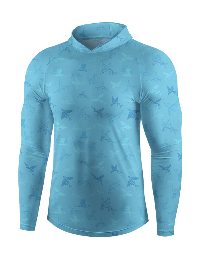 Ocean Breeze Flying Fish UPF Hoodie