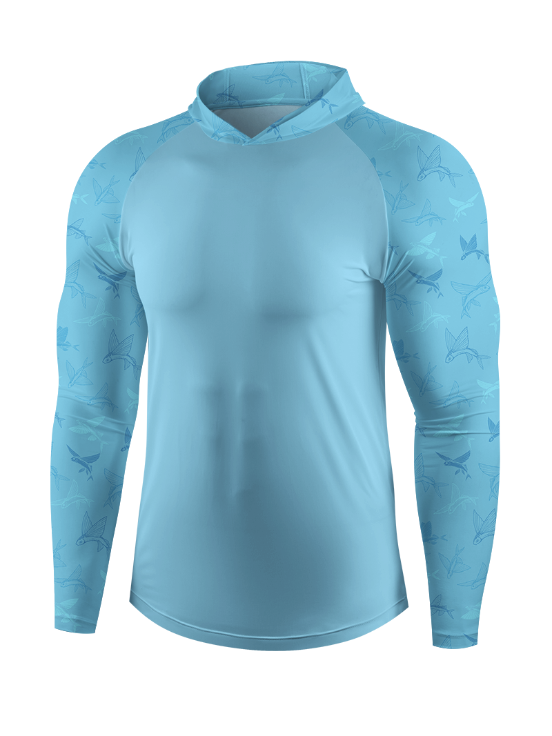 Ocean Breeze Flying Fish UPF Hoodie