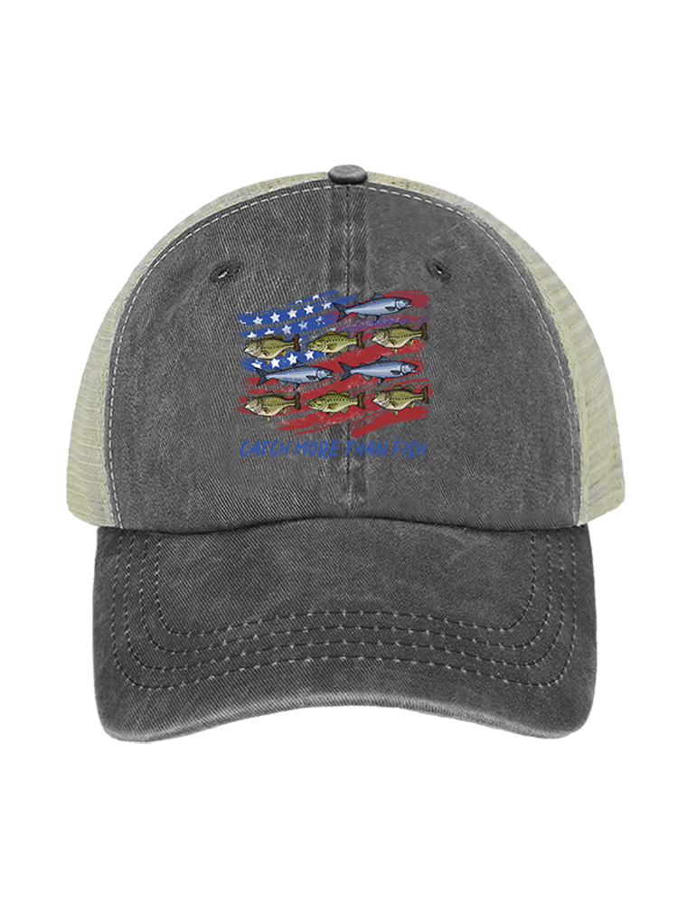 Patriotic Waters Unleashed Unisex Vintage Washed Meshback Hat