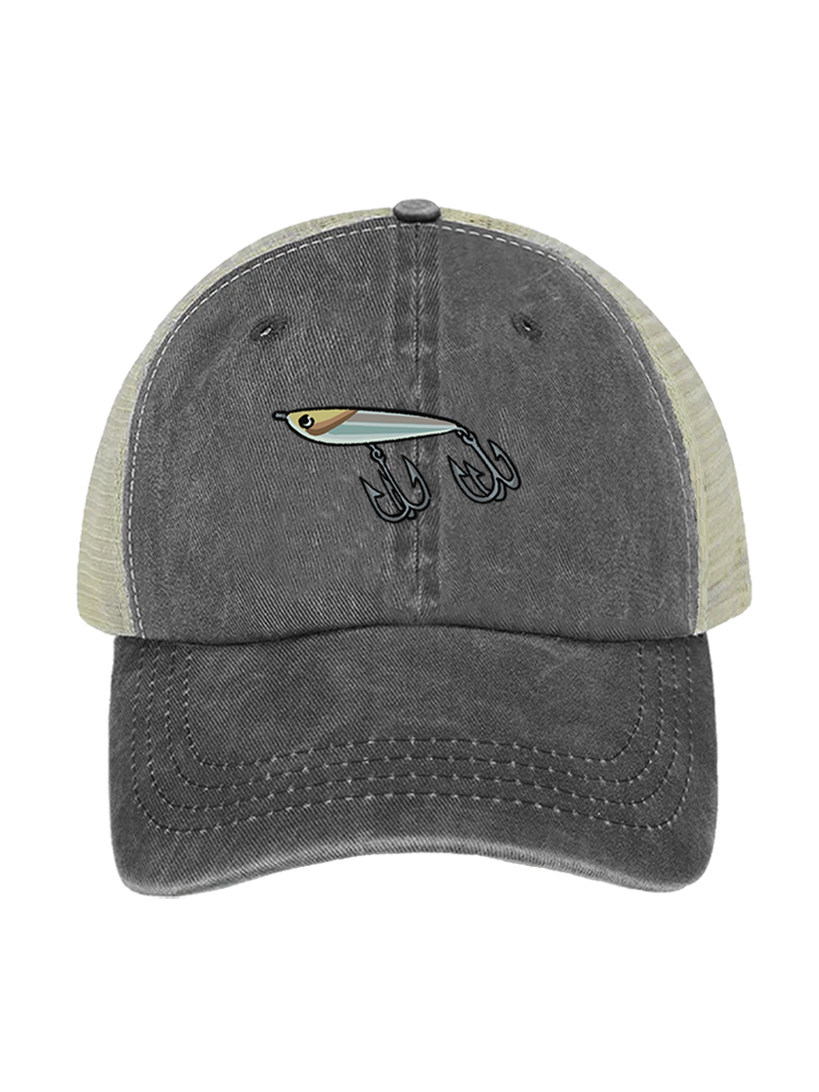 Muskie Madness Jerk and Reel Unisex Vintage Washed Meshback Hat
