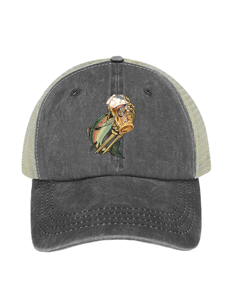 Let's Have a Drink Unisex Vintage Washed Meshback Hat