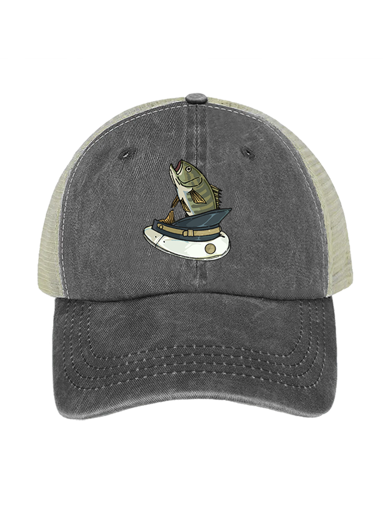 Catch Me If You Can Unisex Vintage Washed Meshback Hat