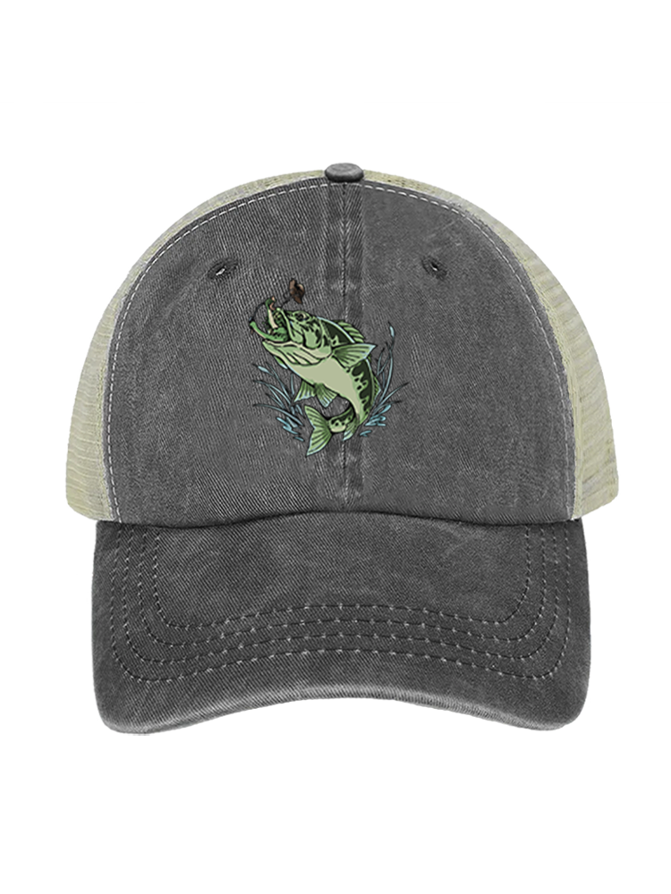 There's Always A Bigger Fish Unisex Vintage Washed Meshback Hat