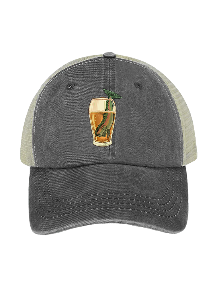 Let's Have a Drink Unisex Vintage Washed Meshback Hat
