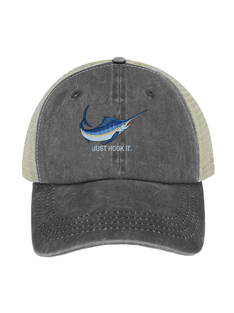 Just Hook It Unisex Vintage Washed Meshback Hat
