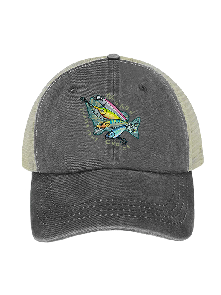 Clear Lake Bass Lures Unisex Vintage Washed Meshback Hat