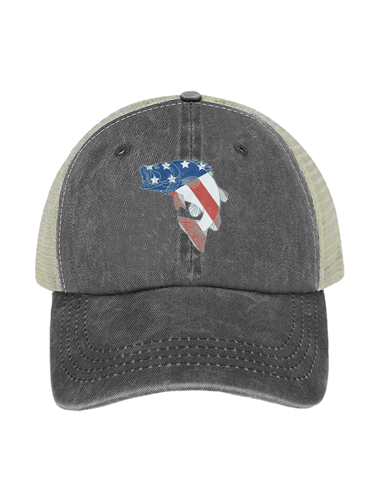 Otter vs Bass Unisex Vintage Washed Meshback Hat