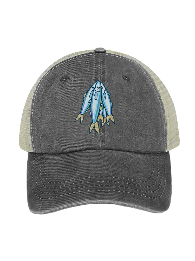Matthew 4:19 God's Capture Unisex Vintage Washed Meshback Hat