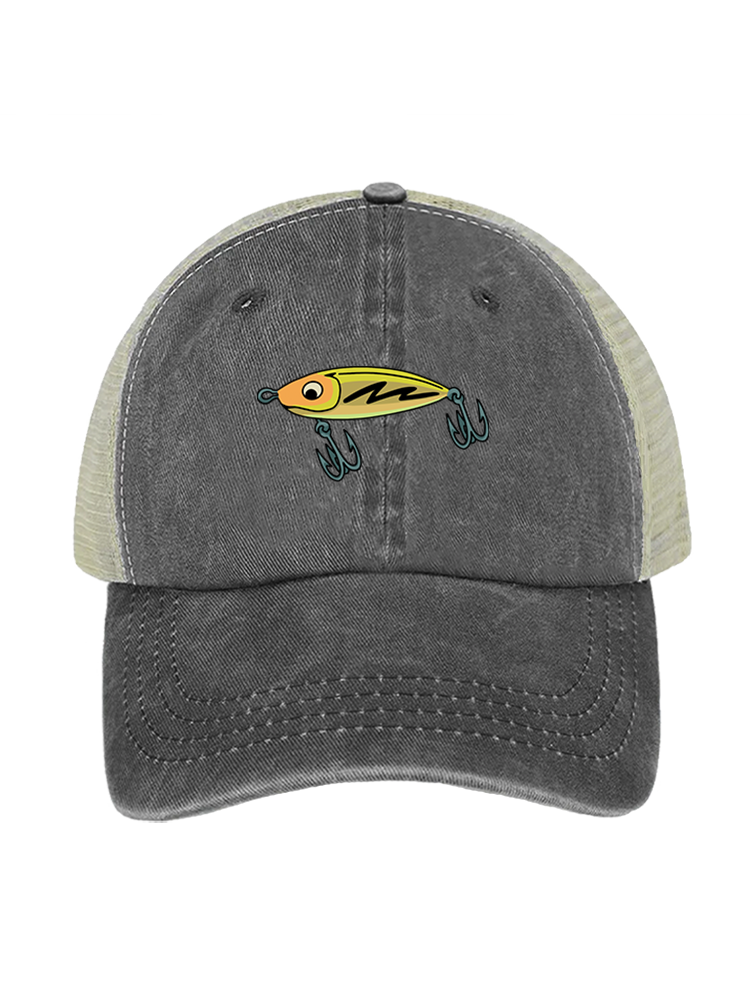 Hooked on a Day Off Unisex Vintage Washed Meshback Hat