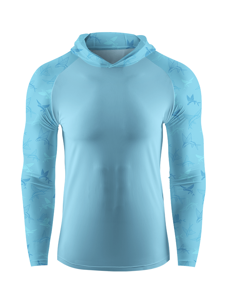 Ocean Breeze Flying Fish UPF Hoodie