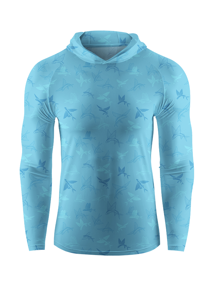 Ocean Breeze Flying Fish UPF Hoodie