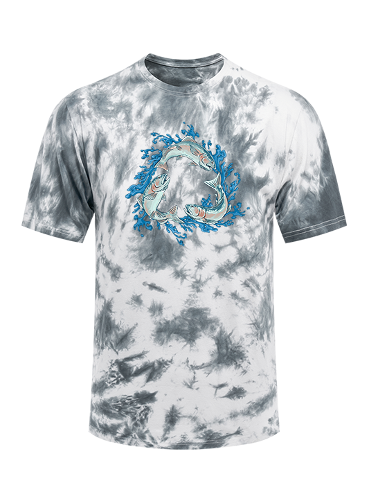 Salmon Harmony Waters Tie Dye Tee