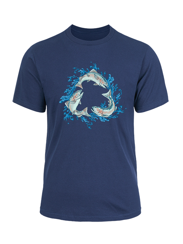 Salmon Harmony Waters Unisex Cotton Tee