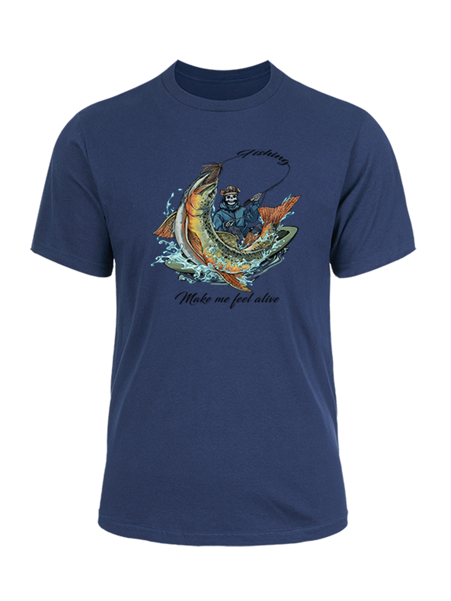 Fishing Make Me Feel Alive Unisex Cotton Tee