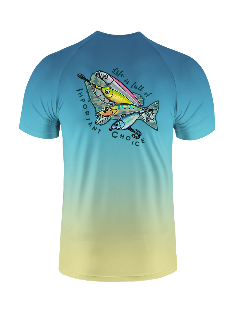 Clear Lake Bass Lures Gradient Fishing Tee