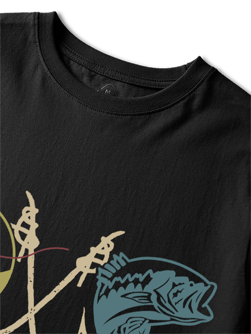 Modern LOVE Bass Fishing Unisex Classic Cotton Tee