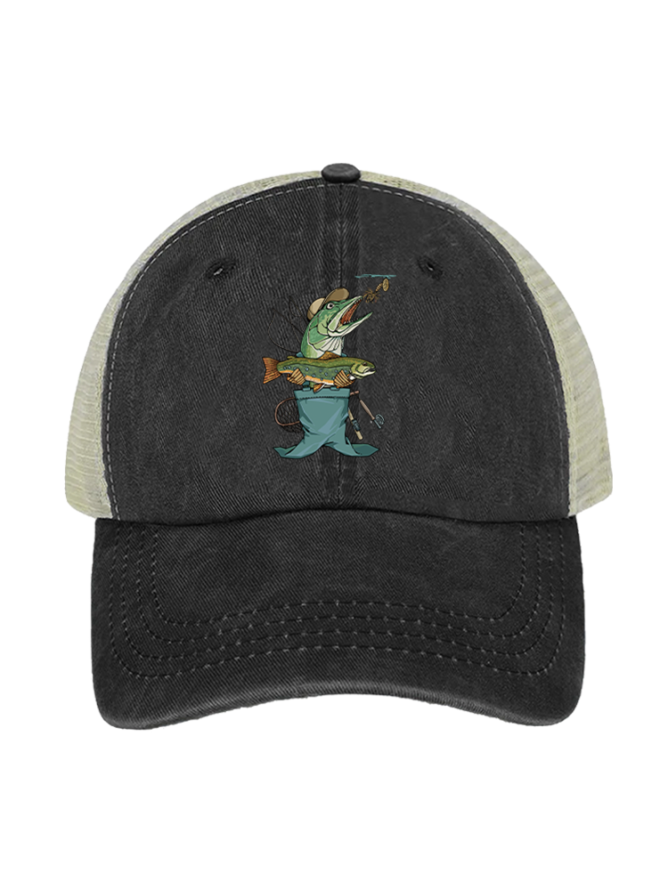 Who is My Prey Unisex Vintage Washed Meshback Hat