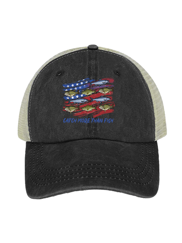 Patriotic Waters Unleashed Unisex Vintage Washed Meshback Hat