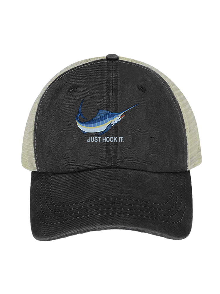 Just Hook It Unisex Vintage Washed Meshback Hat
