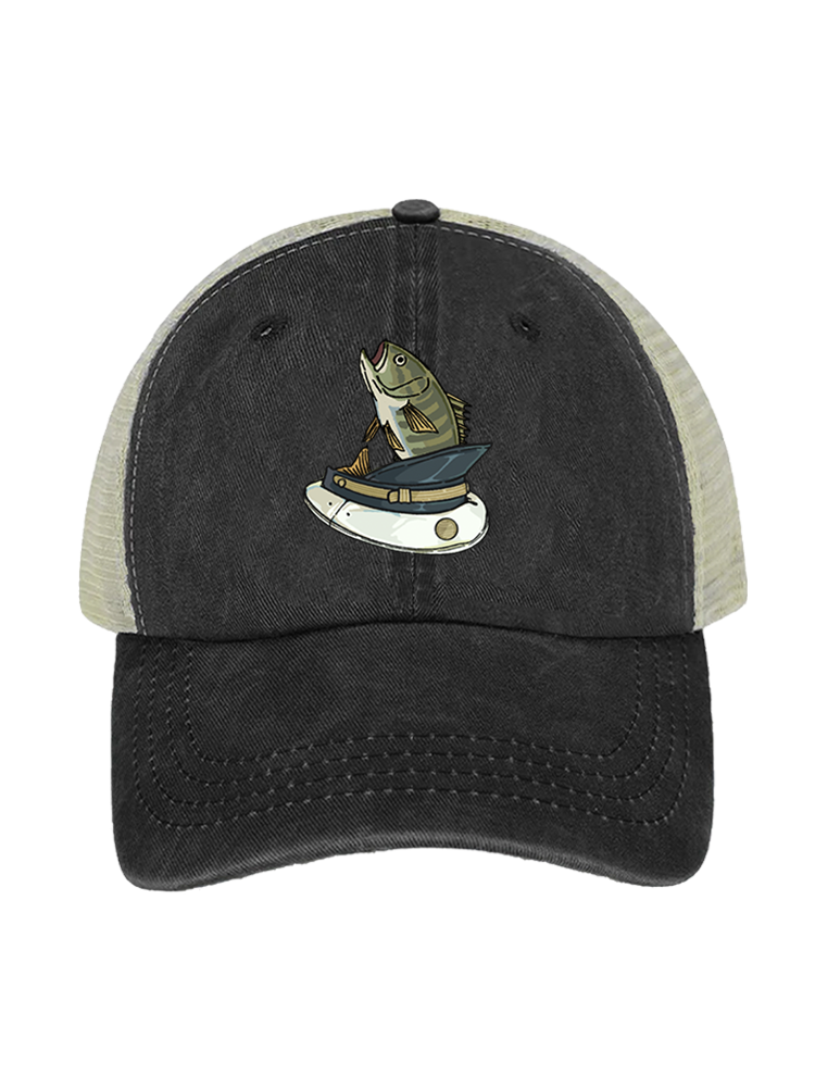 Catch Me If You Can Unisex Vintage Washed Meshback Hat