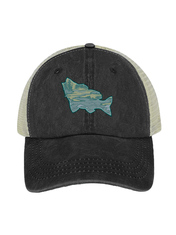 Clear Lake Bass Lures Unisex Vintage Washed Meshback Hat