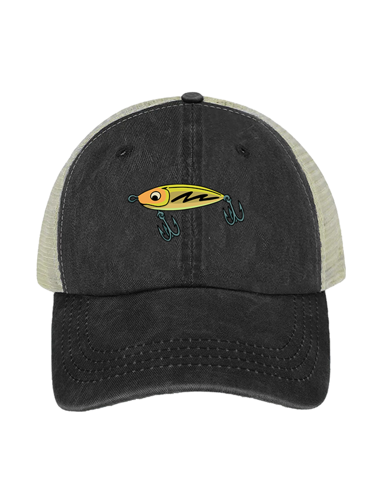 Hooked on a Day Off Unisex Vintage Washed Meshback Hat