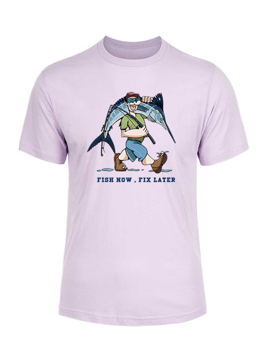 Fishing is the First Rule Unisex Cotton Tee