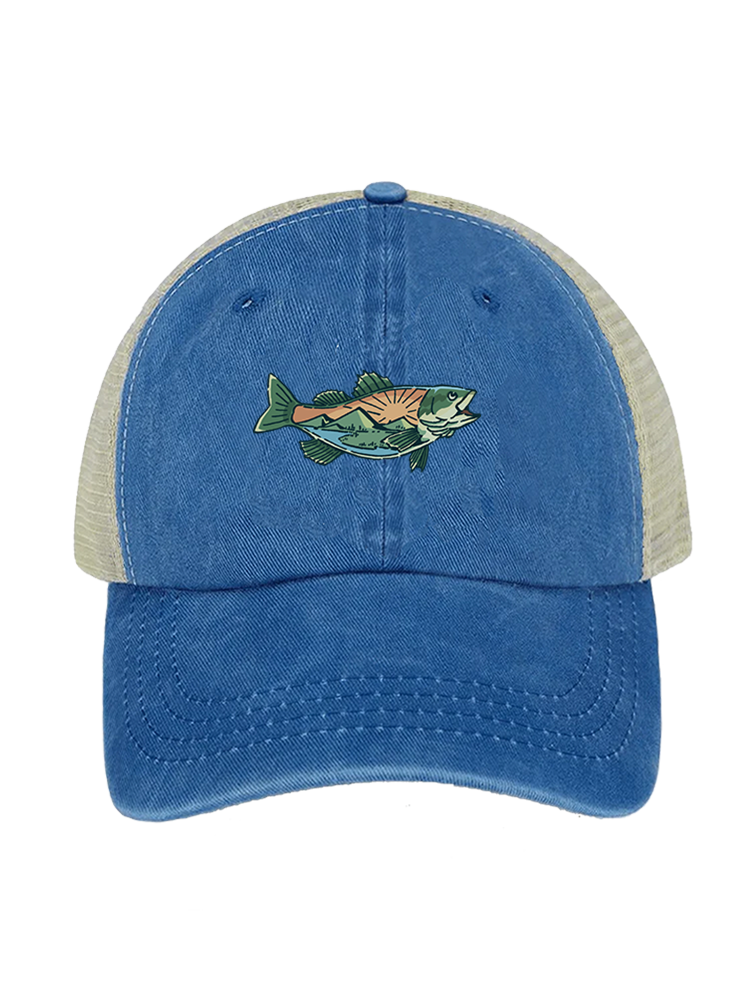 Let It Fly to Freedom Unisex Vintage Washed Meshback Hat