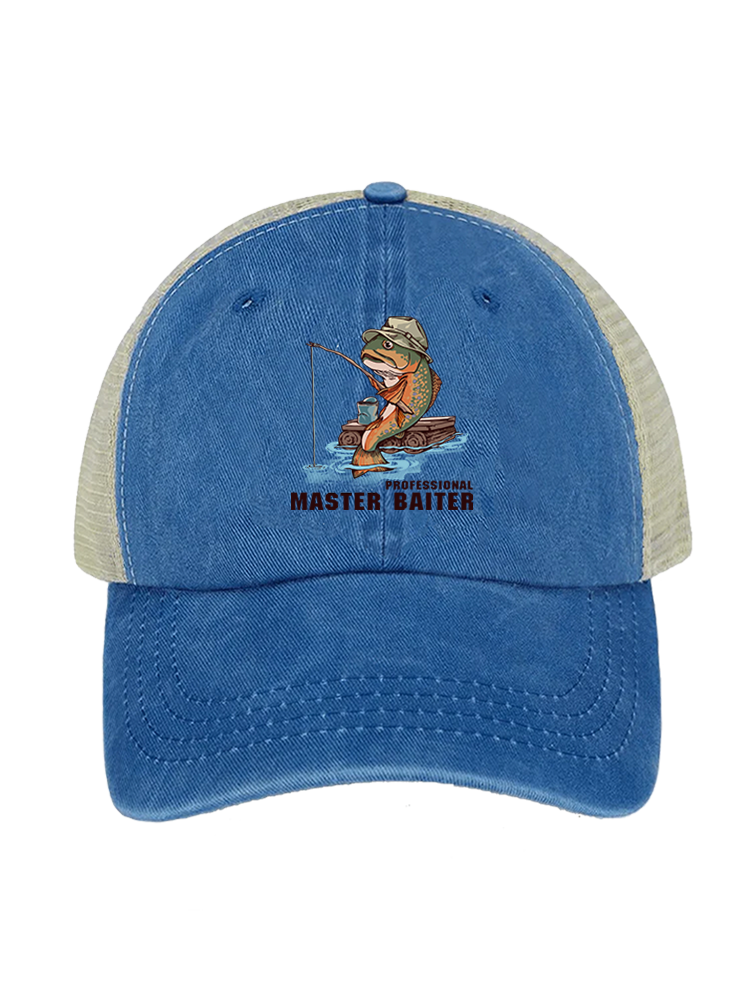 Professional Master Baiter Unisex Vintage Washed Meshback Hat