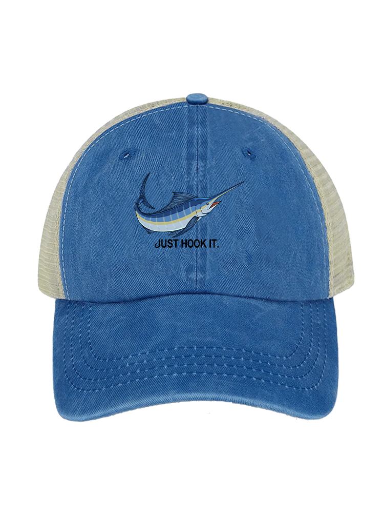 Just Hook It Unisex Vintage Washed Meshback Hat