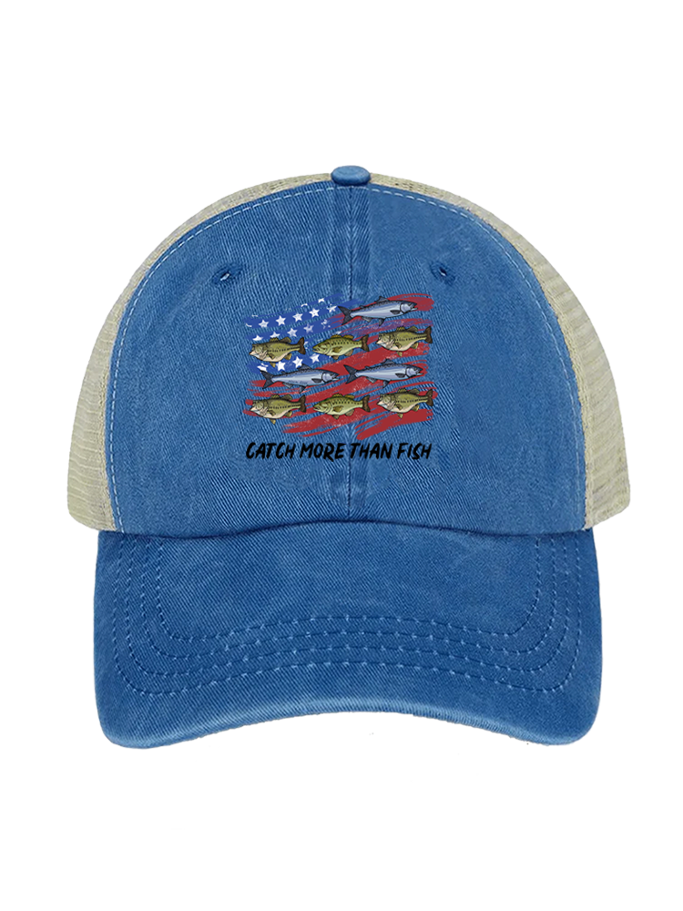Patriotic Waters Unleashed Unisex Vintage Washed Meshback Hat
