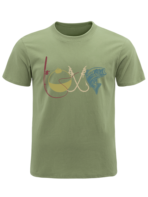 Modern LOVE Bass Fishing Unisex Classic Cotton Tee