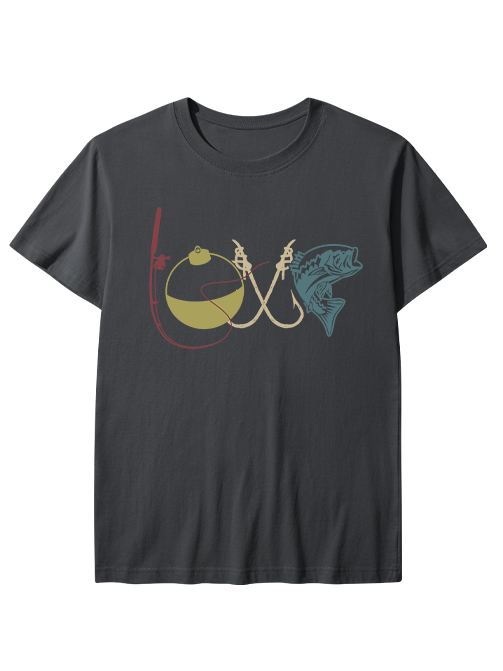 Modern LOVE Bass Fishing Unisex Classic Cotton Tee