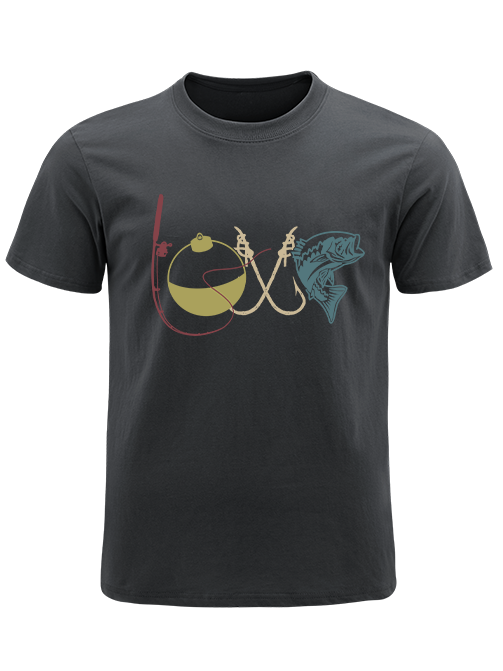 Modern LOVE Bass Fishing Unisex Classic Cotton Tee