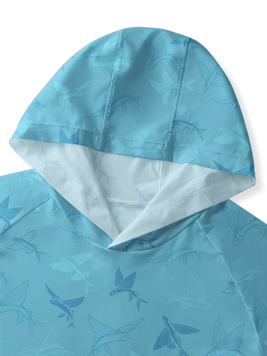 Ocean Breeze Flying Fish UPF Hoodie