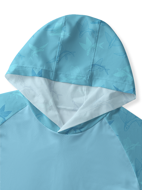Ocean Breeze Flying Fish UPF Hoodie