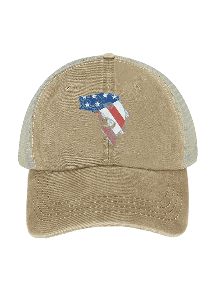 Otter vs Bass Unisex Vintage Washed Meshback Hat